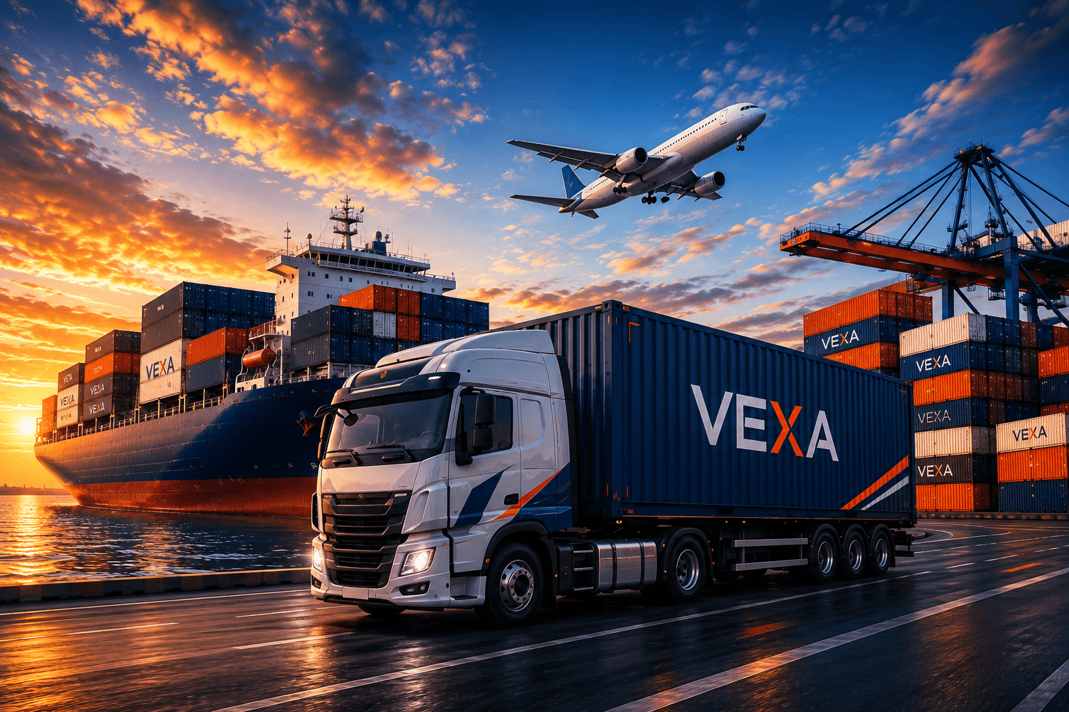 Logistics and transportation background